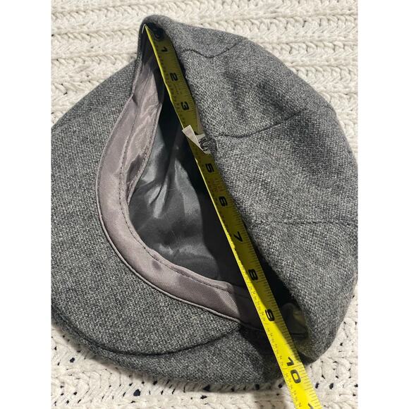 NWT VTG Ann Taylor Wool Hat Womens Gray Tweed Newsboy Flat Cap USA Made Pageboy - Picture 4 of 9
